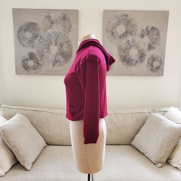 Ten Sixty Sherman Girls: Deconstructed Hoodie - size Medium in Maroon - Picture 5 of 11